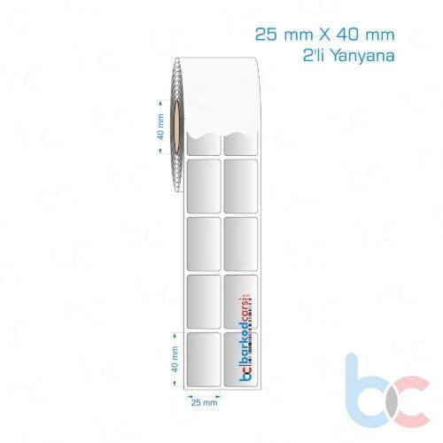 25x40 mm 2'li Yanyana Silvermat Etiket (Fiyatı)