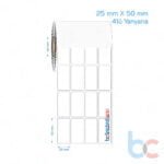 25x50 mm 4'lü Yanyana Opak / Mat PP, Fastyre Etiket (Fiyatları)