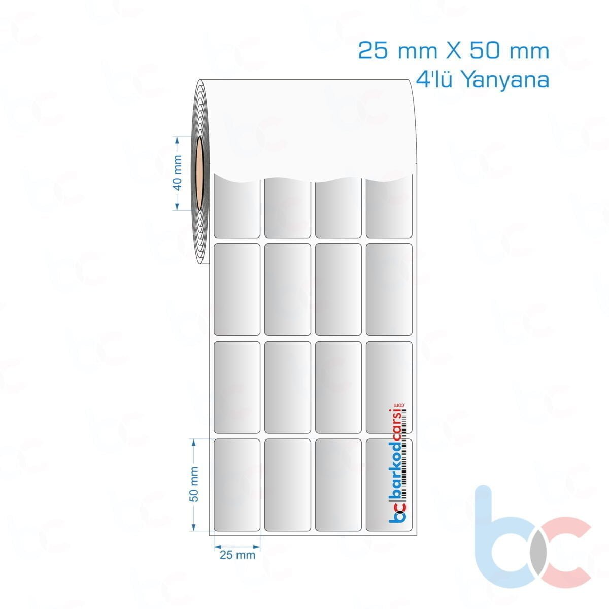 25X50 Mm 4'Lü Yanyana Hazır Rulo Gri Alüminyum Renkli Silvermat Etiket 25X50 Mm 4'Lü Yanyana Silvermat Etiket (Fiyatı)