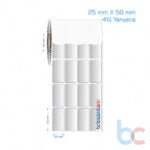 25x50 mm 4'lü Yanyana Silvermat Etiket (Fiyatı)