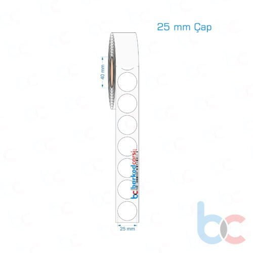 25 mm Çap Opak / Mat PP, Fastyre Etiket (Fiyatları)