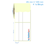 25x120 mm 4 'lü Bitişik Etiket (Kuşe, Vellum, Eko / Lamine Termal) Fiyatları