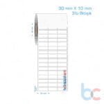 30x10 mm 3'lü Bitişik Opak / Mat PP, Fastyre Etiket (Fiyatları)