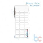 30x10 mm 3'lü Yanyana Opak / Mat PP, Fastyre Etiket (Fiyatları)