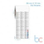 30x10 mm 3'lü Yanyana Silvermat Etiket (Fiyatı)