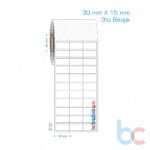 30x15 mm 3'lü Bitişik Opak / Mat PP, Fastyre Etiket (Fiyatları)