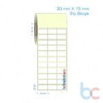 30x15 mm 3'lü Bitişik Etiket (Kuşe, Vellum, Eko / Lamine Termal) Fiyatları