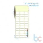 30x15 mm 3'lü Yanyana Etiket (Kuşe, Vellum, Eko / Lamine Termal) Fiyatları
