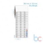 30x15 mm 3'lü Bitişik Silvermat Etiket (Fiyatı)