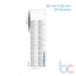 30x20 mm 2'li Yanyana Silvermat Etiket (Fiyatı)