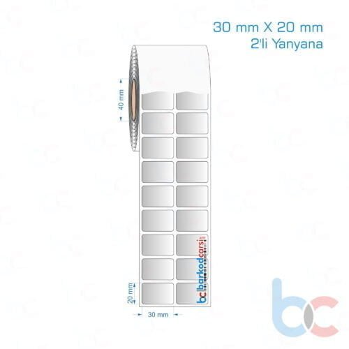 30x20 mm 2'li Yanyana Silvermat Etiket (Fiyatı)