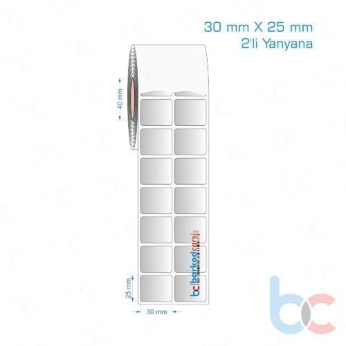 30x25 mm 2'li Yanyana Silvermat Etiket (Fiyatı)