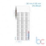 30x25 mm 3'lü Bitişik Silvermat Etiket (Fiyatı)