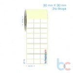 30x30 mm 3'lü Bitişik Etiket (Kuşe, Vellum, Eko / Lamine Termal) Fiyatları