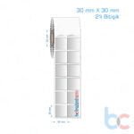 30x30 mm 2'li Bitişik Silvermat Etiket (Fiyatı)