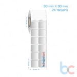 30x30 mm 2'li Yanyana Silvermat Etiket (Fiyatı)