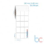 30x40 mm 3'lü Bitişik Opak / Mat PP, Fastyre Etiket (Fiyatları)