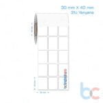 30x40 mm 3'lü Yanyana Opak / Mat PP, Fastyre Etiket (Fiyatları)