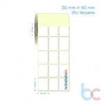 30x40 mm 3'lü Yanyana Etiket (Kuşe, Vellum, Eko / Lamine Termal) Fiyatları