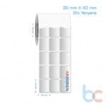 30x40 mm 3'lü Yanyana Silvermat Etiket (Fiyatı)