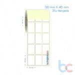 30x45 mm 3'lü Yanyana Etiket (Kuşe, Vellum, Eko / Lamine Termal) Fiyatları