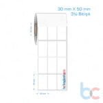 30x50 mm 3'lü Bitişik Opak / Mat PP, Fastyre Etiket (Fiyatları)