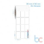 30x50 mm 3'lü Yanyana Opak / Mat PP, Fastyre Etiket (Fiyatları)