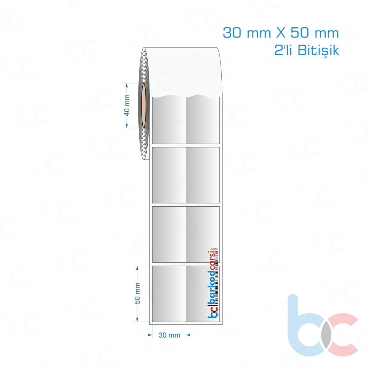 30X50 Mm 2'Li Bitişik Hazır Rulo Gri Alüminyum Renkli Silvermat Etiket 30X50 Mm 2'Li Bitişik Silvermat Etiket (Fiyatı)