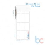 30x60 mm 3'lü Bitişik Opak / Mat PP, Fastyre Etiket (Fiyatları)