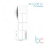 30x60 mm 2'li Yanyana Opak / Mat PP, Fastyre Etiket (Fiyatları)