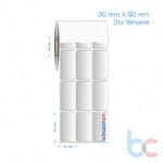 30x60 mm 3'lü Yanyana Silvermat Etiket (Fiyatı)