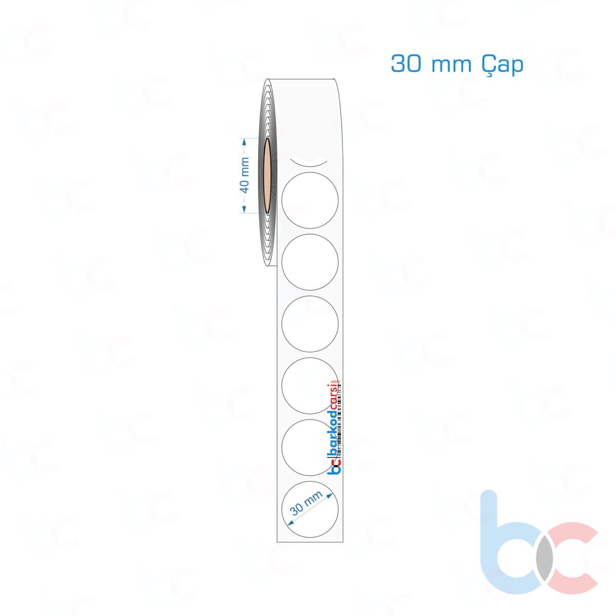 30 Mm Çap Opak / Mat Pp, Fastyre Etiket (Fiyatları)