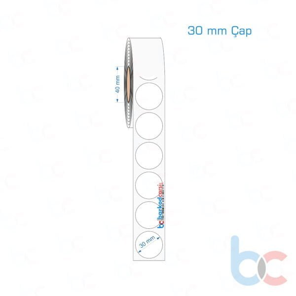 30 mm Çap Opak / Mat PP, Fastyre Etiket (Fiyatları)
