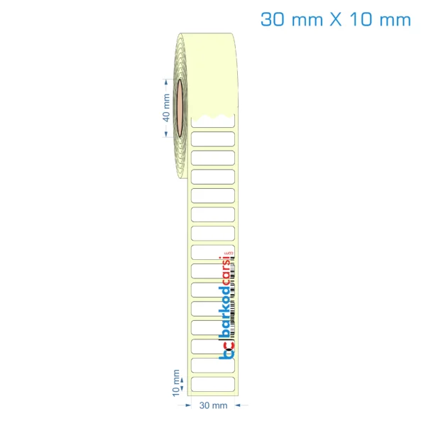 30x10 mm Etiket (Kuşe, Vellum, Eko / Lamine Termal) Fiyatları