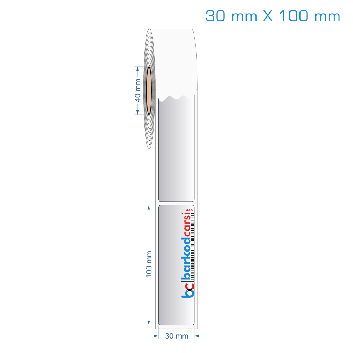 30X100 Mm Hazır Rulo Gri Alüminyum Renkli Silvermat Etiket 30X100 Mm Silvermat Etiket (Fiyatı)