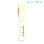 30x15 mm Etiket (Kuşe, Vellum, Eko / Lamine Termal) Fiyatları