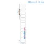 30x15 mm Opak / Mat PP, Fastyre Etiket (Fiyatları)