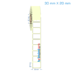 30x20 mm Etiket (Kuşe, Vellum, Eko / Lamine Termal) Fiyatları