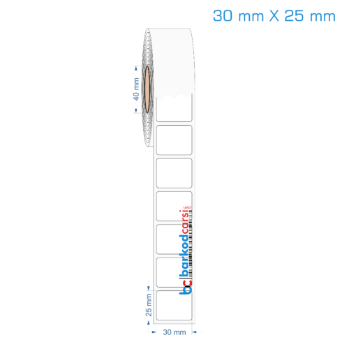 30x25 mm Opak / Mat PP, Fastyre Etiket (Fiyatları)
