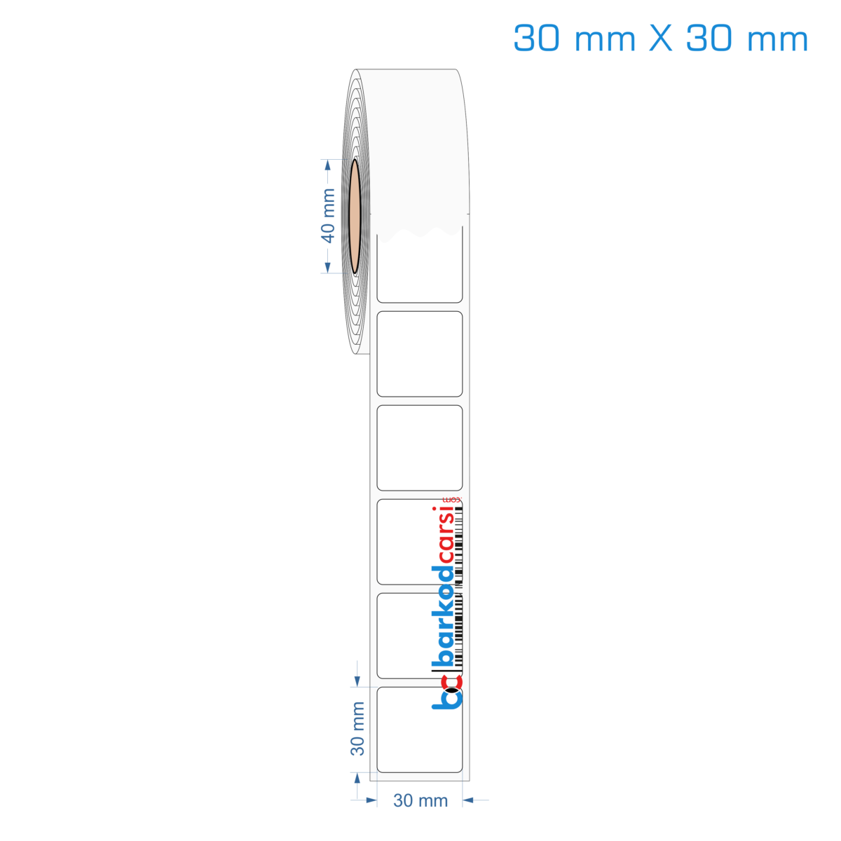 30X30 Mm Hazır Rulo Pp Opak, Mat, Fastyre Etiketler 30X30 Mm Opak / Mat Pp, Fastyre Etiket (Fiyatları)