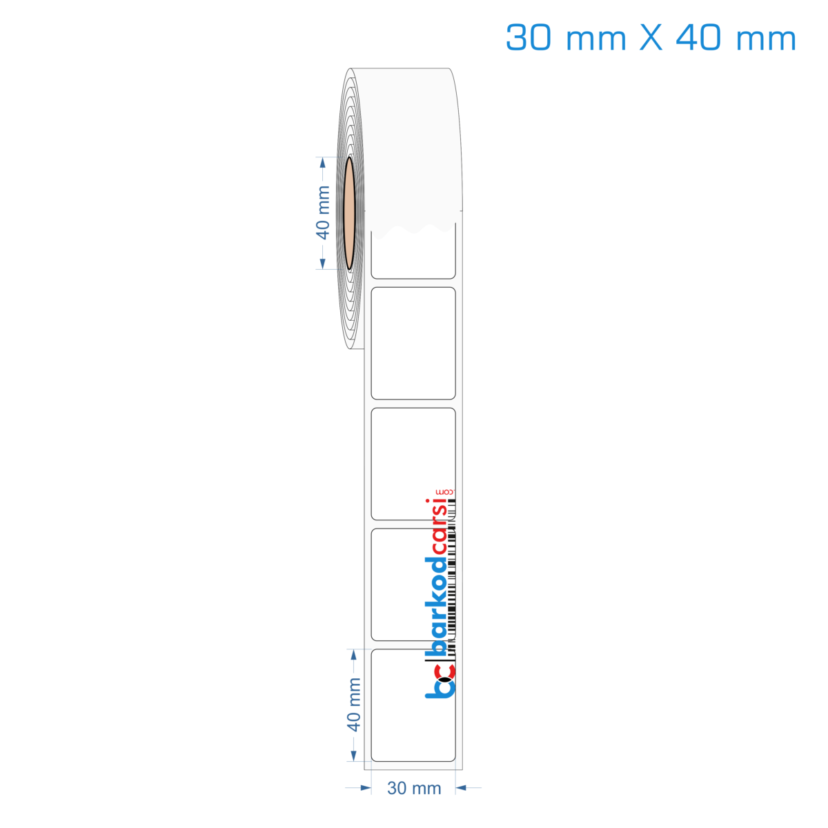 30X40 Mm Hazır Rulo Pp Opak, Mat, Fastyre Etiketler 30X40 Mm Opak / Mat Pp, Fastyre Etiket (Fiyatları)