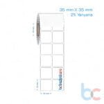 35x35 mm 2'li Yanyana Opak / Mat PP, Fastyre Etiket (Fiyatları)