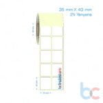 35x40 mm 2'li Yanyana Etiket (Kuşe, Vellum, Eko / Lamine Termal) Fiyatları