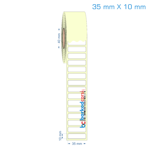 35x10 mm Etiket (Kuşe, Vellum, Eko / Lamine Termal) Fiyatları