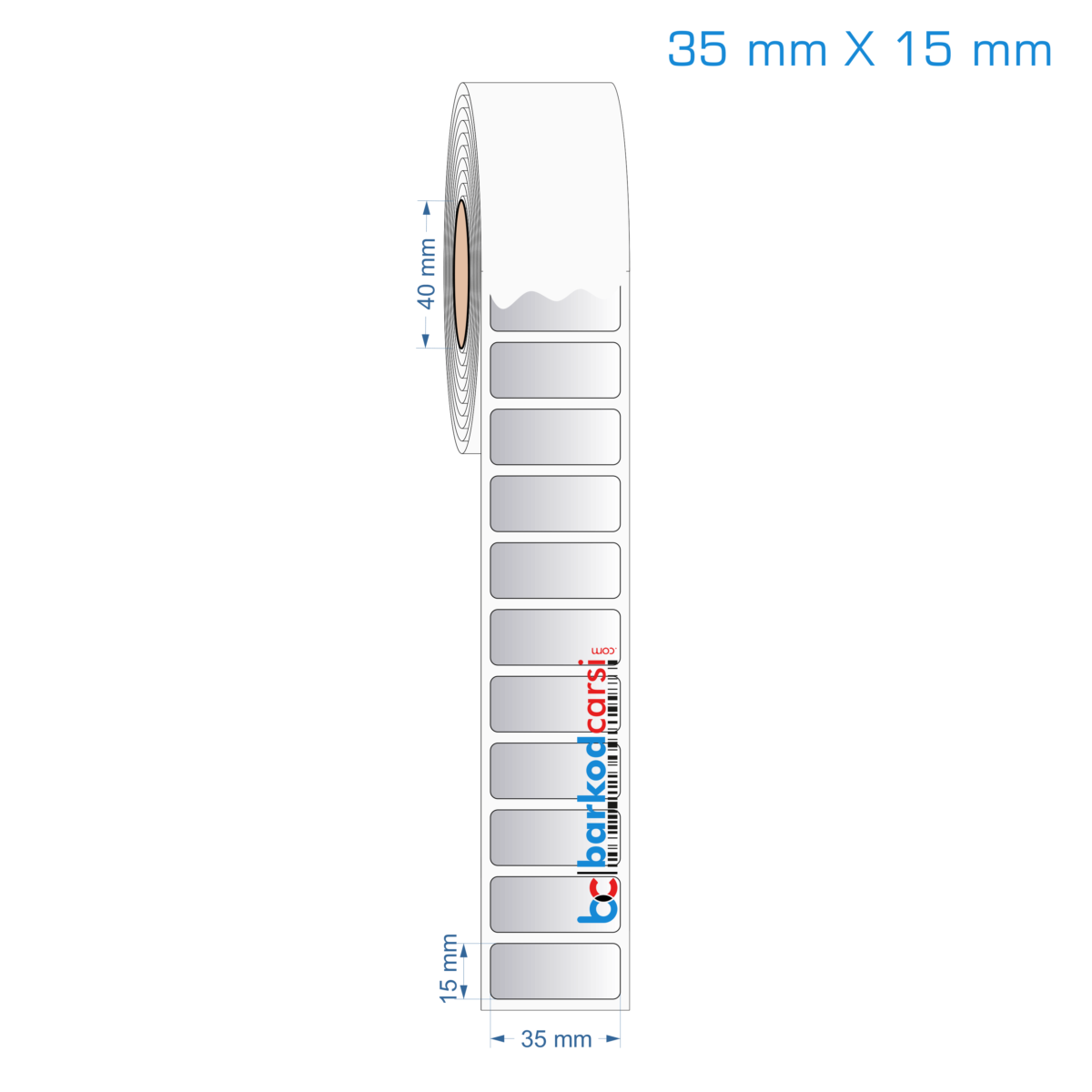 35X15 Mm Hazır Rulo Gri Alüminyum Renkli Silvermat Etiket 35X15 Mm Silvermat Etiket (Fiyatı)