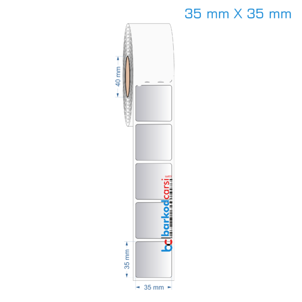 35x35 mm Silvermat Etiket (Fiyatı)