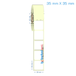 35x35 mm Etiket (Kuşe, Vellum, Eko / Lamine Termal) Fiyatları