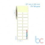 37x20 mm 2'li Yanyana Etiket (Kuşe, Vellum, Eko / Lamine Termal) Fiyatları