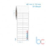 40x10 mm 2'li Bitişik Opak / Mat PP, Fastyre Etiket (Fiyatları)