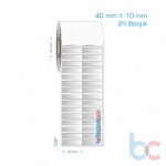 40x10 mm 2'li Bitişik Silvermat Etiket (Fiyatı)